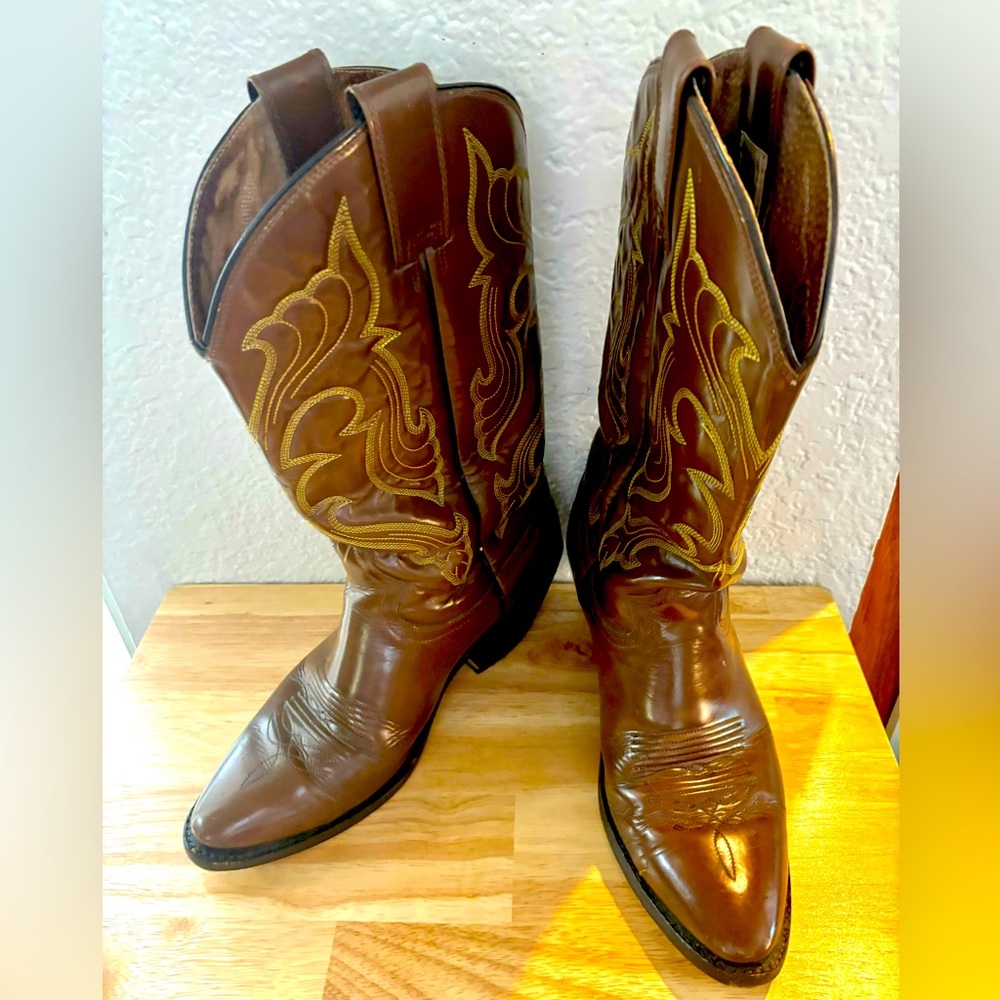 Men’s Botas Jacas genuine leather cowboy boots
